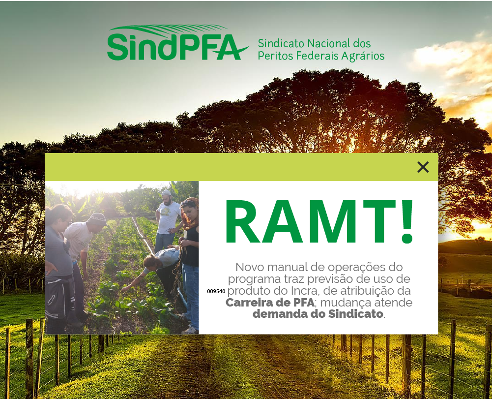 Crédito Fundiário utilizará o RAMT